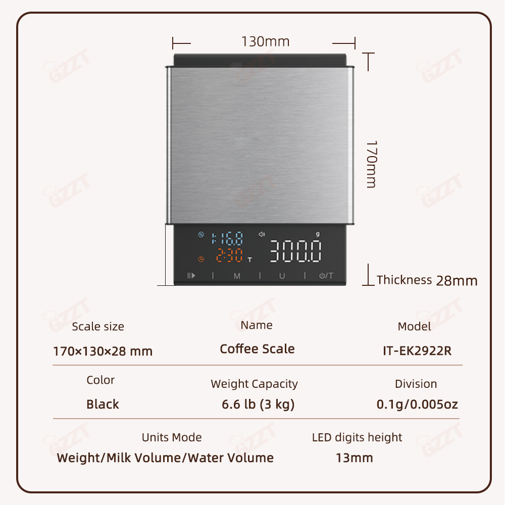 GZZT 22R Digital Kitchen Coffe – обзор и цена Scale Drip Timer