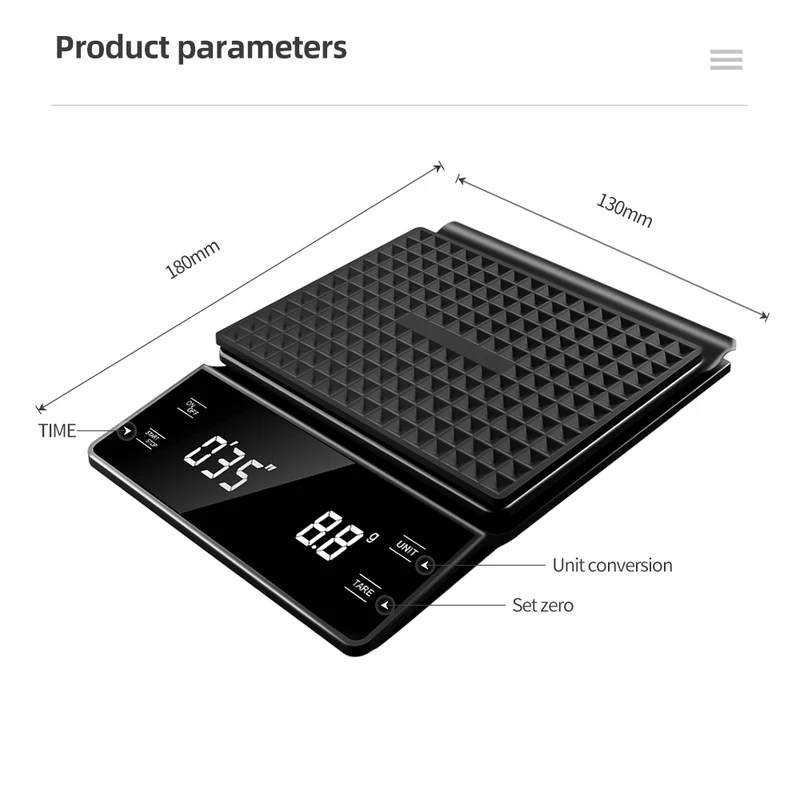 3kg/0.1g Coffee Scale with Tim – обзор и цена Scale Drip Timer